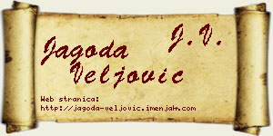 Jagoda Veljović vizit kartica